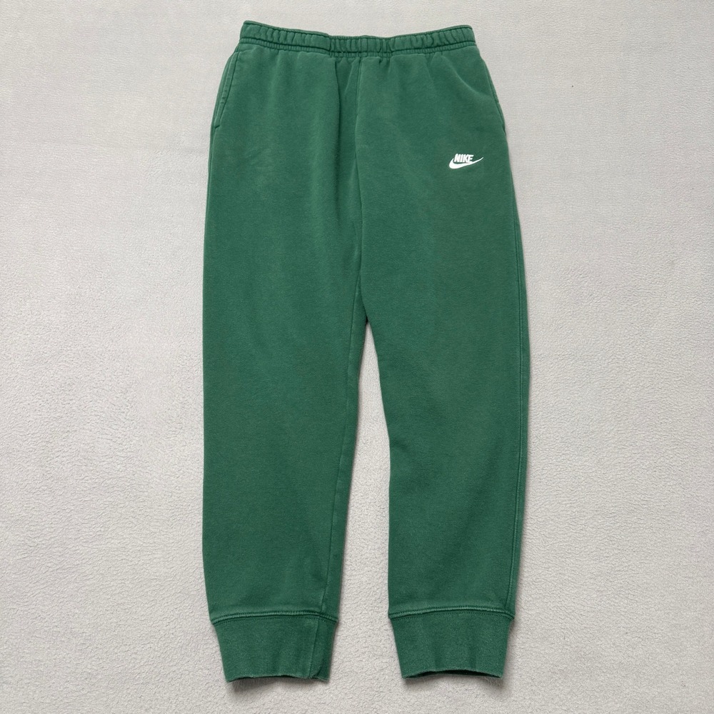 Nike Sportswear Club Fleece Joggers Mens Medium Green Cotton Blend Sweatpants
